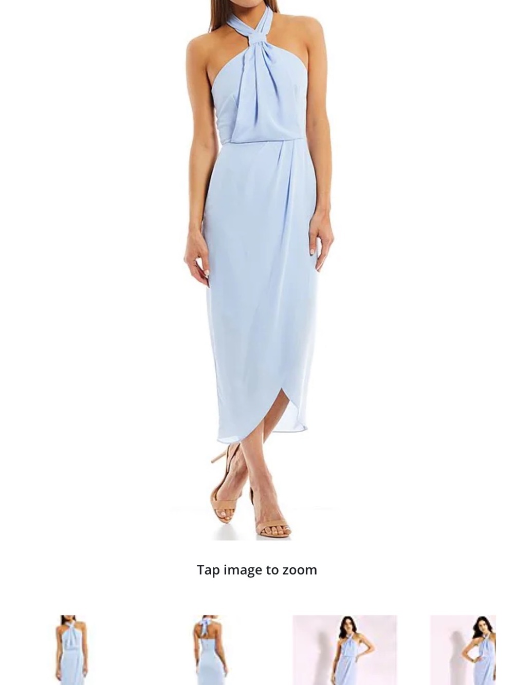 Gianni Bini Light Blue Halter Midi Dress